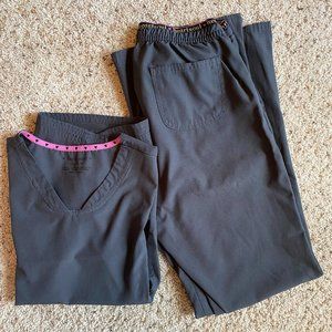 Gray HeartSoul Scrub set